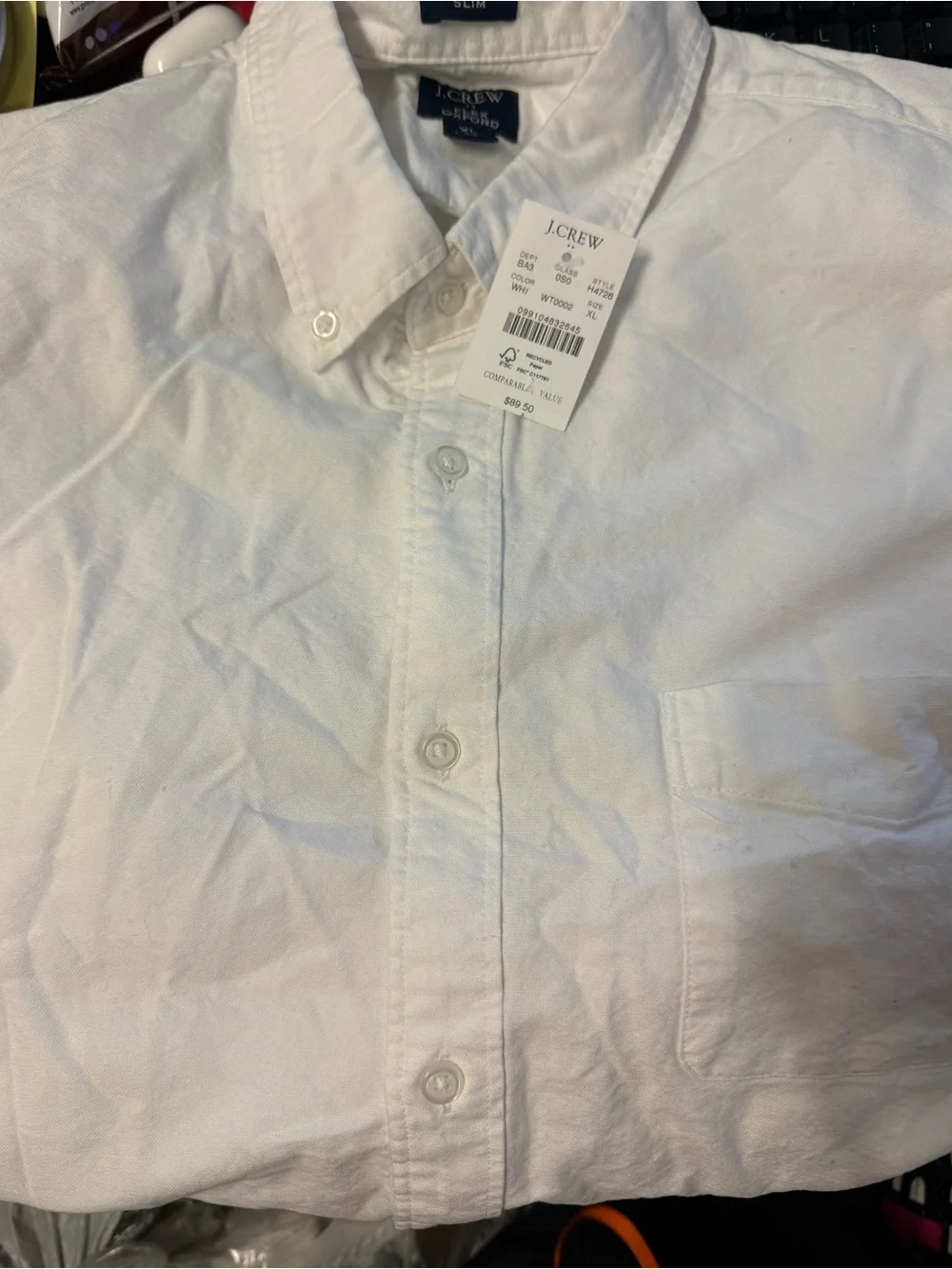 J crew factory Slim flex oxford shirt XL NWT